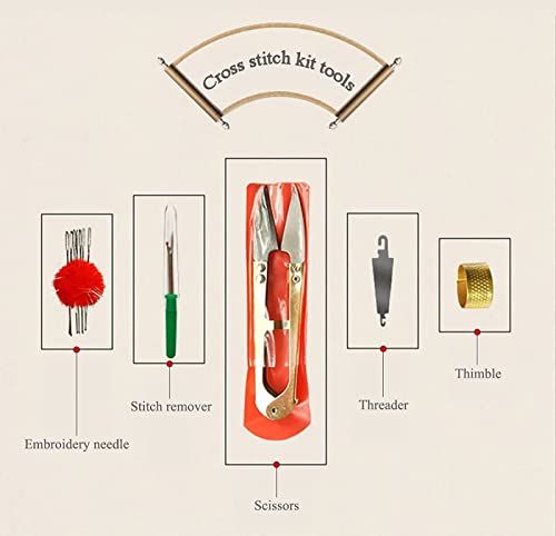 Fundolami Stamped Cross Stitch Kits,Flowerpot, For Adults Beginners,Full Range Of Counted Cross Stitch Kits Needlecrafts For Home Wall Decor Cross Stitch Patterns 16X20Inch #TOP3