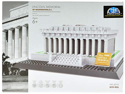CIS-Associates 4216 Lincoln Memorial Building Blocks, Multicolor