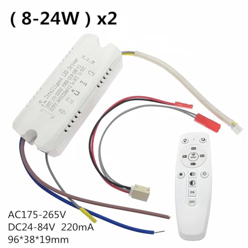 Transformateur LED 8-24W x2 variable avec télécommande 2.4G AC220V - 2