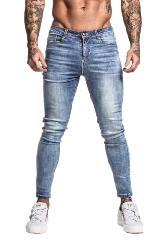 Image of GINGTTO Skinny Jeans Men Slim Fit Stretch Tapered Leg
