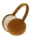 Knolee Unisex Classic Fleece Earmuffs Foldable Ear Muffs Winter Accessory Outdoor EarMuffs (One size, Khaki B)