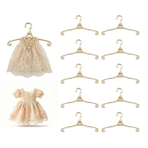 Mini cintres en métal pour poupée : évitez les vêtements froissés en lot de 10