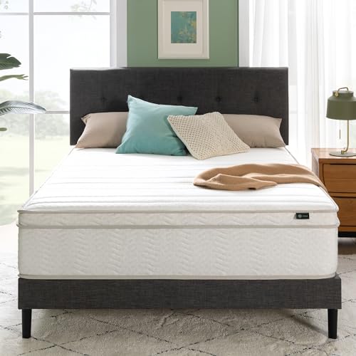 ZINUS 12 Inch Foam and Spring Hybrid Mattress [New Version], King, Fiberglass Free, Medium Firmness, Durable Support, Certified Safe Foams & Fabric, Mattress in A Box