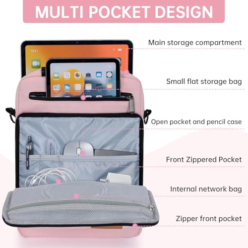 Image of 12.9 Inch Tablet Sleeve Bag, Padded Carrying Case for 13 Inch New iPad Pro M5 /Air M3 2025,Pad Pro M4 M2 M1 /Air M2, Samsung Galaxy Tab S9 FE+ /S9+ /S8+ /S7 FE /S7+ 12.4 inch 2022 /2023, Surface Laptop Go 12.4 inch