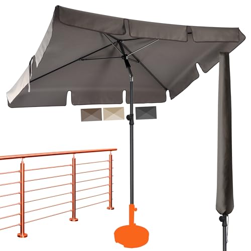 Menz Sonnenschirm Balkon inkl. Sonnenschirmhülle - UPF 50+ Sonnenschirm rechteckig für...