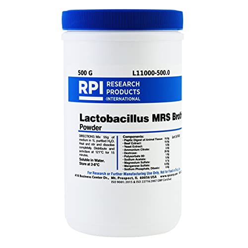RPI L11000-500.0 Lactobacillus MRS Broth Powder, 500g