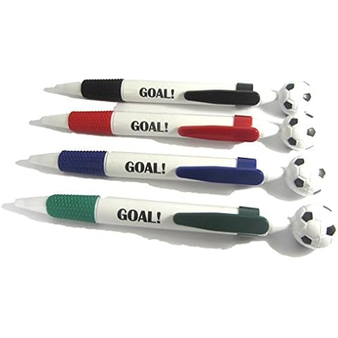 SDM 12 x GOAL! Football Pens With Football Tops Boys Party Bag Fillers Cover