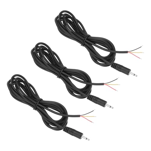 Câble audio 3.5mm vers fil nu MECCANIXITY 26 AWG pour réparation d'écouteurs 2m