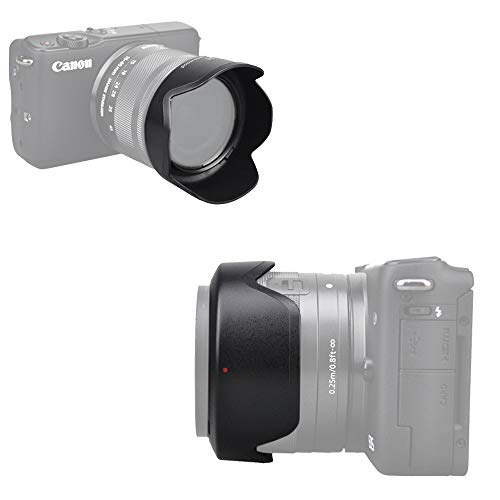 Image of JJC LH-EW53 Bayonet Lens Hood for Canon EF-M 15-45mm f /3.5-6.3 is STM Lens, Replaces Canon EW-53