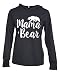 Caat Aycox Womens Mama Bear Printing Long Sleeves Casual Hooded Sweatshirt Black-L