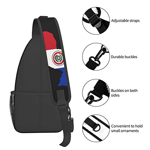 Mochila bandolera unisex estilo mapamundi Paraguay miniatura 6