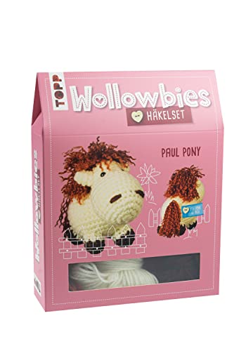 Frechverlag GmbH Wollowbies Häkelset Pony: Anleitung und Material für EIN Pony Zum Selber-Häkeln. Mit Holzknopf und Stofflabels Zum Individualisieren. Fertiges Modell ca. 14 cm