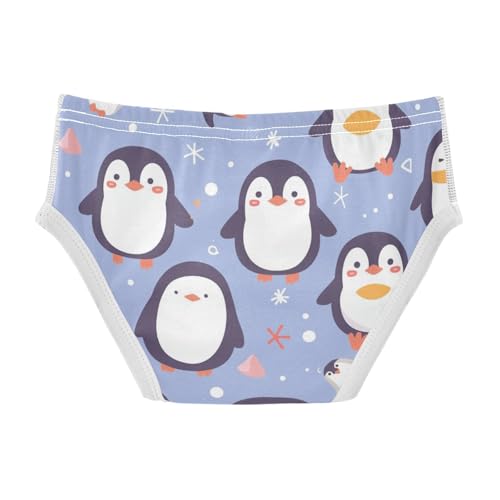 KLL Seamless Pattern Penguins Toddler Boys' Cotton Boxer Briefs Breathable Children Panties2