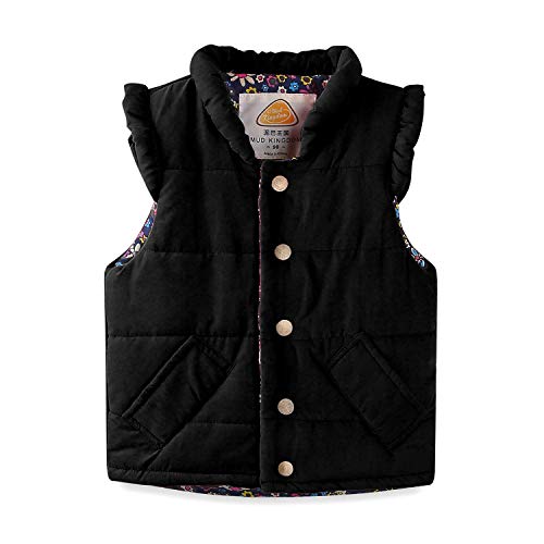 Mud Kingdom Toddler Girl Vest Jacket Black Lightweight Cute 2T #TOP7