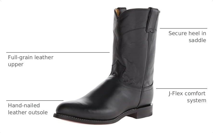 Image of Justin Jackson 10 inch Roper Cowboy Boots for Men