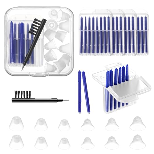Wovnet Hearing Amplifier Cleaning Tools, Compatible with Audien Hearing Aid Kit Includes 6 Sizes Silicone Dome, Cleaning Brush with Screwdriver Wax Guards Filter and Carrying Case(12 Pcs)