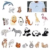 21pcs Tier Patches zum Aufbügeln Bügelflicken Kinder Bügelbilder Alle Geeignet Aufnäher Lässig Patches hut Bügelflicken zum Aufbügeln Flicken Jeans Bügelpatch Hemd Patche zum Aufnähen Aufbügel Patche