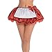 Yummy Bee Falda tutú de caperucita roja, para mujer, color rojo, negro, blanco, delantal para disfraz de tutú, talla 8, 10, 12, 14, adulto