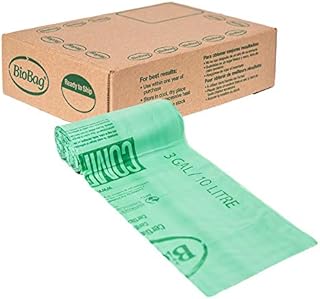BioBag (USA), The Original Compostable Bag, 3 Gallon, 100 Total Count, 100% Certified Compostable Kitchen Food Scrap Bags, Kitchen Compost Bin Compatible
