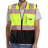 DIB Safety High Visibility Vest With Pockets - Reflective Zipper Vest, Gray, Size M For Work & Outdoor Safety - View #3