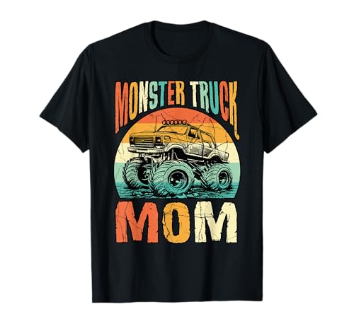 Retro Monster Truck Mamá Mamá Era Divertido Día de la Madre Camiseta