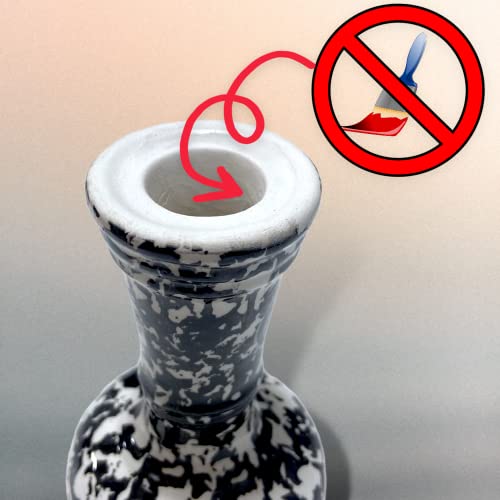 Der Tempel der Shisha – DISC BOWL Shisha Shisha Schale aus Keramik für Hookah – weißer Shisha-Kopf, kompatibel mit allen Wärmemanagern (Weiß)