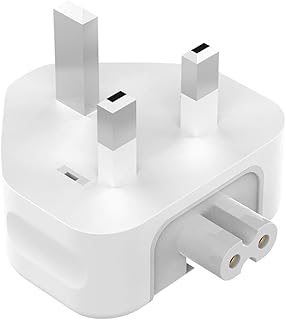 UK Plug for MacBook Pro Charger Adapter, Mac Air iPod i-Pad iPhone iBook United Kingdom Travel DuckHead AC Power Adaptor Replacement Plug with Fuse
