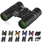 Kissarex Adults Compact Travel Binoculars: 8x21&10x25 Mini Pocket Small Size Lightweight Best Outdoor Theatre Tactical Hiking Kids Concert Sports Camping Low-Light Night Vision Waterproof EasyFolding
