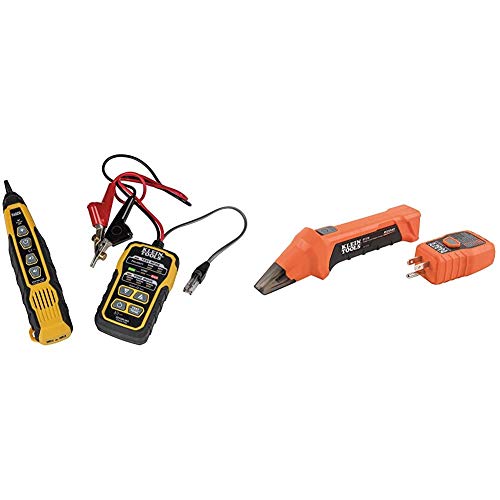 Klein Tools VDV500-820 Cable Tracer with Probe Tone Pro Kit for RJ11 and RJ45 Cables & Tools Digital Circuit Breaker Finder with GFCI Outlet Tester ET310