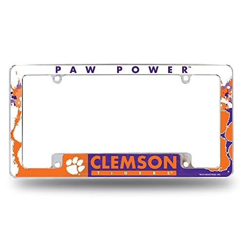 Cadre de plaque Clemson Tigers en chrome, le cadeau auto idéal pour fans de la NCAA