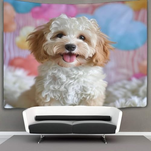 Poster mural Cockapoo imprimé 3D pour réchauffer l'ambiance du salon - 3