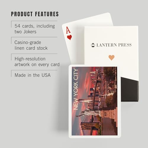 Baraja de cartas Poker Lantern Press Ellis Island miniatura 3