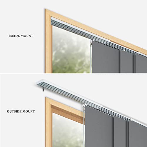 Chicology Sliding Door Blinds , Blinds For Sliding Glass Doors , Sliding Glass Door Blinds , Vertical Blinds For Patio Doors , Room Divider , Skyrise Grey (Light Filtering) W:46-86 X H: 0-96 Inch #TOP3