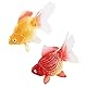 Pesoncarl 2pcs gefälschte Goldfische, künstliches Aquarium Plastikfischmodell Realistisch bewegende gelbe und rotgoldfische schwimmende Fischtankdekorationen