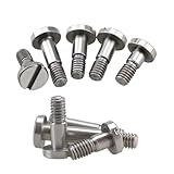 2 Pieces Thin Head Slotted Shoulder Screws 304 Stainless Steel Step Screws M4 M5 Bearing Bolts/106(D5x14mm-M4x5)