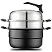 Garnek do gotowania na parze/garnek do zupy 304 domowy wysoki łuk pokrywa pogrubienie ze stali nierdzewnej o dużej pojemności kuchenka gazowa kuchenka indukcyjna (rozmiar: 28 cm)