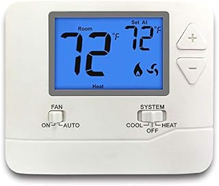 ELECTECK Digital Thermostat with Large LCD Display, Non-Programmable, Compatible with Single Stage Electrical