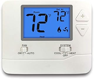 ELECTECK Digital Thermostat with Large LCD Display, Non-Programmable, Compatible with Single Stage Electrical and Gas/Oil System, Up to 1 Heat/1 Cool