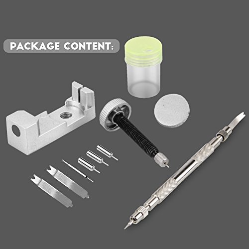 Watchmaker's tool, Infreecs watch, link, metal adjustable bracelet, watch repair kit, watch repair tool kit, tool kit for watchmakers with 3 extra pins (10 pcs)