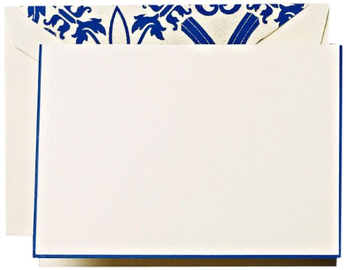 Crane & Co. Regent Blue Hand Bordered Regency Notes (CF1312)