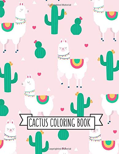 Cactus Coloring Book: Coloring Toy Gifts for Kids or Adults | Cute Easy and Relaxing Realistic Animal Large Print Birthday Gifts