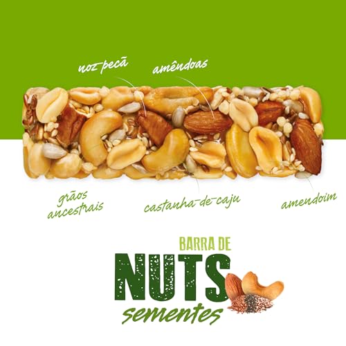 Nutry Barra De Nuts Sementes 30G - Com Oleaginosas Chia Quinoa Linhaça E Amaranto