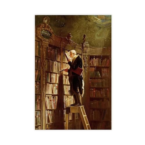 Impression sur toile Carl Spitzweg pour créer un coin lecture inspirant dans le bureau