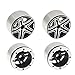 LAFEINA 1/10 RC Crawler Metal Alloy 2.2 inch Wheels for 1:10 RC Crawler Axial SCX10 RR10 Wraith 90048 Traxxas TRX4 G500 TRX6 G63 RC Car Part (4 PCS, Wheels)