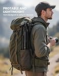Lamicall Compact Camera Tripod, 67"/170cm Super Stable Aluminum Travel Outdoor Tripods for Camera with Rapid Leg Deployment, 8KG Max Load Camera Stand with Phone Holder & Carry Bag for Camera, Phone