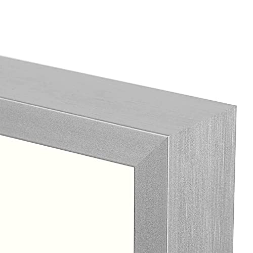 Golden State Art 16X16 Silver Aluminum Metal Frame With Ivory Mat - Displays Nine 4X4 Photos - Square Collage Frame - Real Glass, Sawtooth Hanger, Swivel Tabs - Wall Mounting, Landscape, Portrait #TOP2