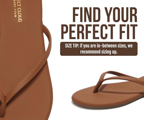 Image of Project Cloud Flip Flops for Women Footwear- Lightweight and Memory Foam Insole Sandals for Women 2026 - Durable Non-Slip Beach Essentials Flats for Women Sandals (Foundations)
