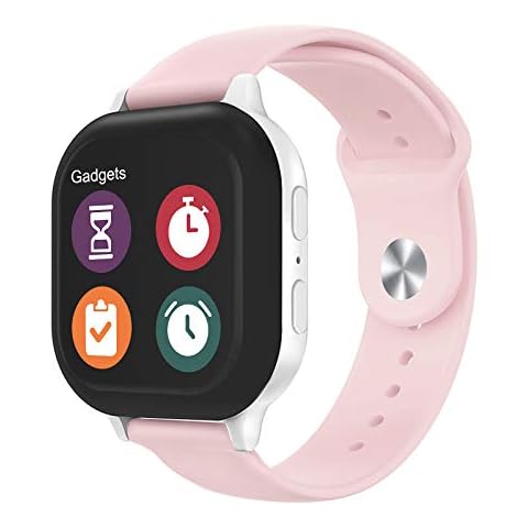 JOHEXI Gizmo Watch Band Replacement for Kids, Christmas Stocking Stuffers Breathable Soft Silicone Watch Bands Compatible with Gizmo Watch 2 / Gizmo Watch 1 SandPink Rubber Watch Band Cover