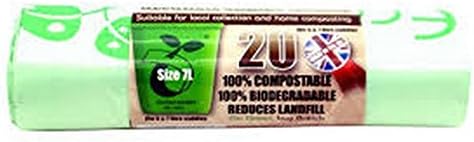 ECOBAG 7L COMPOSTABLE KITCHEN CADDY LINER 20 BAGS