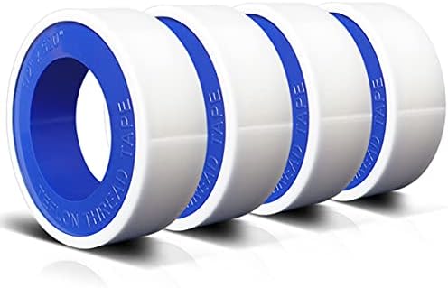 4 Rolls 1/2 Inch(W) X 520 Inches(L) Teflon Tape,for Plumbers Tape,PTFE Tape,Sealing Tape,Plumbing Tape,Sealant Tape,Thread Seal Tape,Plumber Tape for Shower Head,Water Pipe Sealing Tape,White